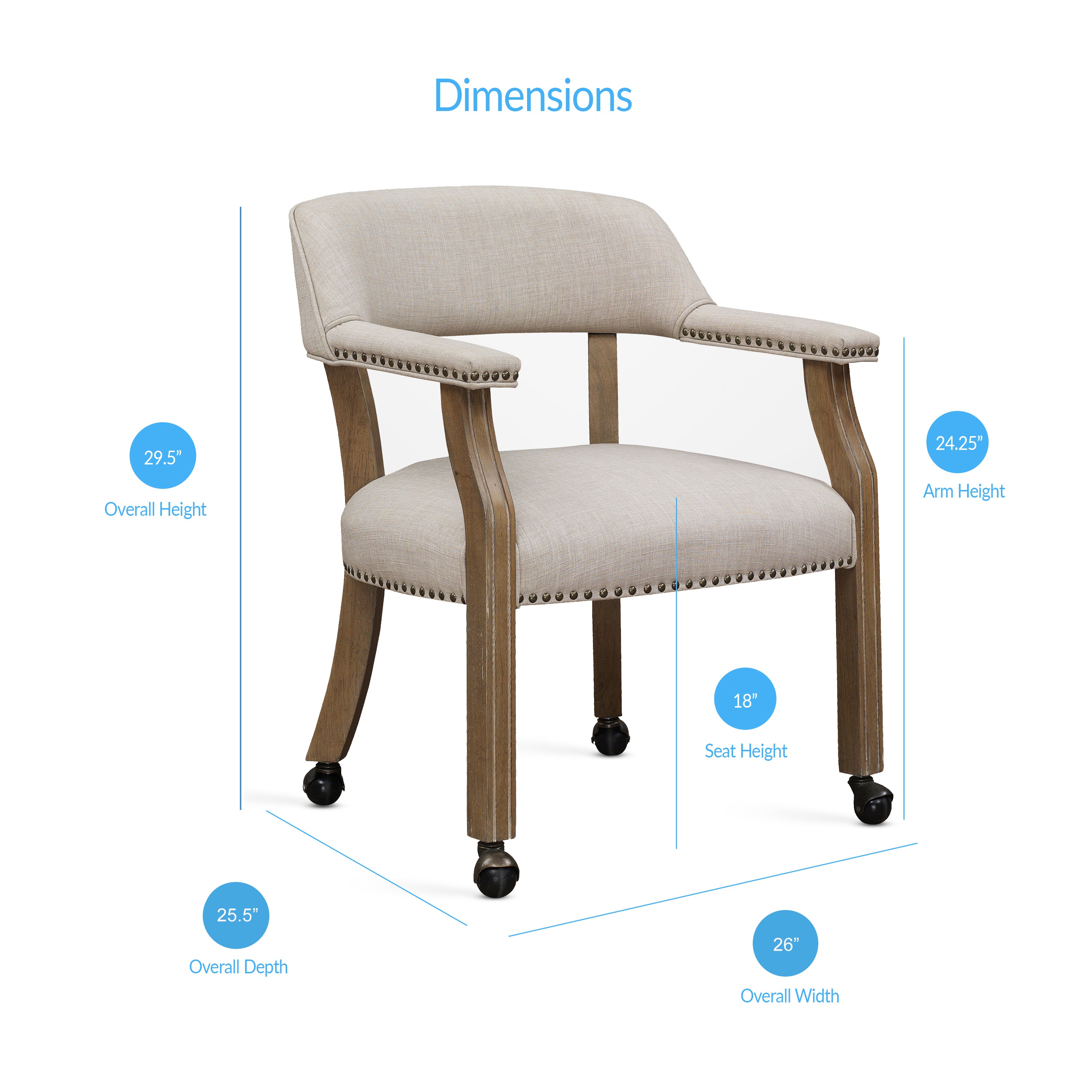 Monroe Caster Game Chair