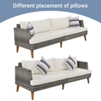 6-Pieces All Weather PE Wicker Sofa Set