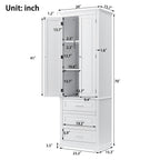 Tall Storage Cabinet With Three Drawers