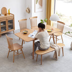 Natural Solid Oak Wood Dining Bench