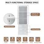 Tall Storage Cabinet With Three Drawers