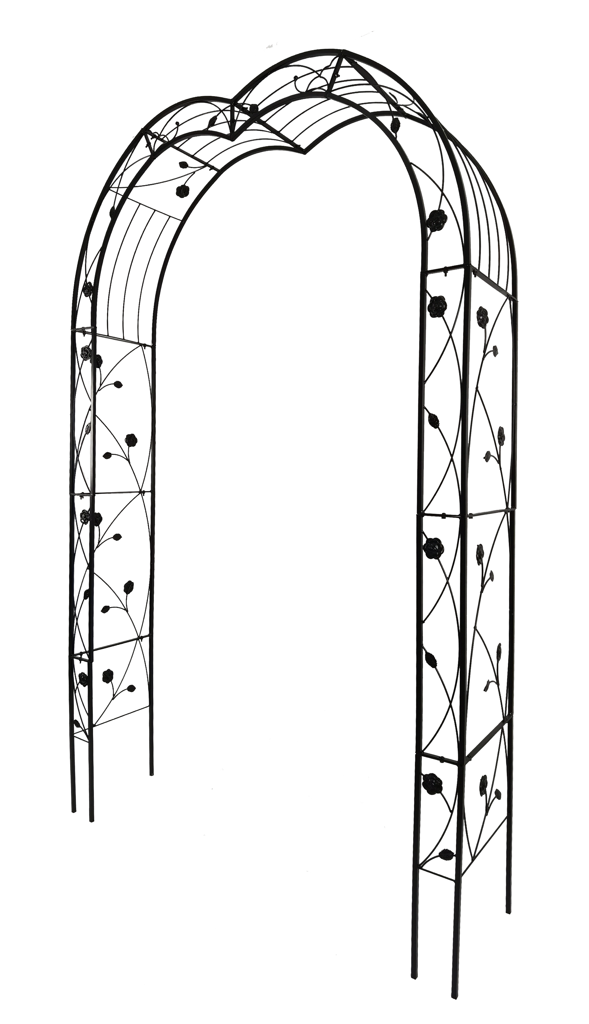 Metal Garden Arch with 8 Styles for Climbing Plants