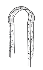 Metal Garden Arch with 8 Styles for Climbing Plants