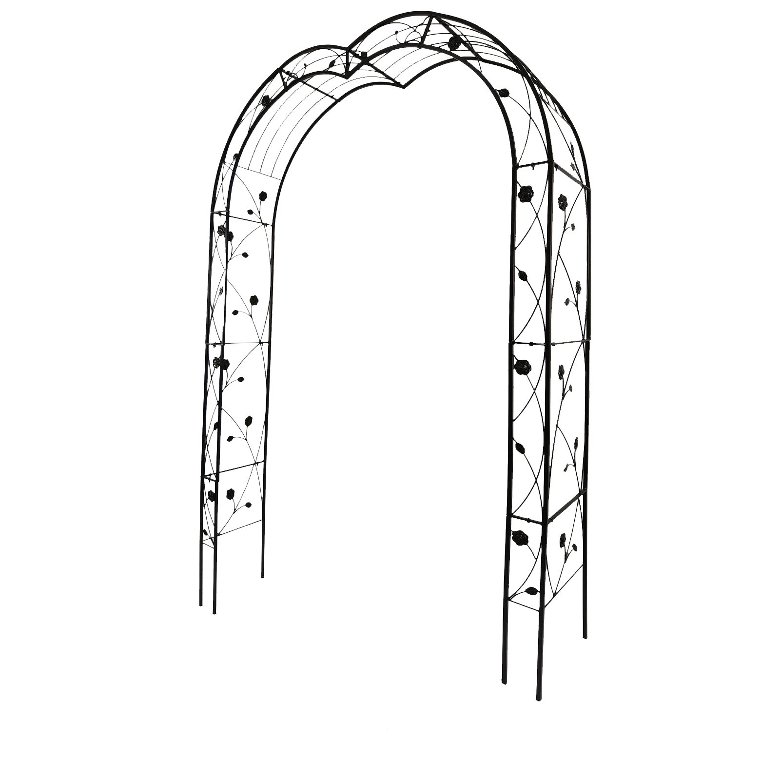 Metal Garden Arch with 8 Styles for Climbing Plants