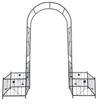 Metal Garden Arch with Two Plant Stands