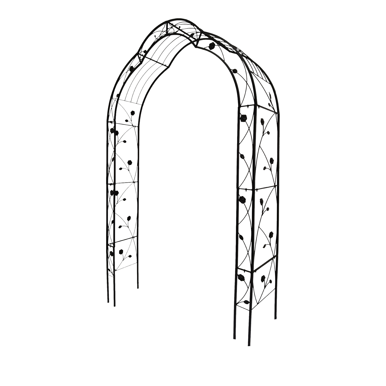 Metal Garden Arch with 8 Styles for Climbing Plants