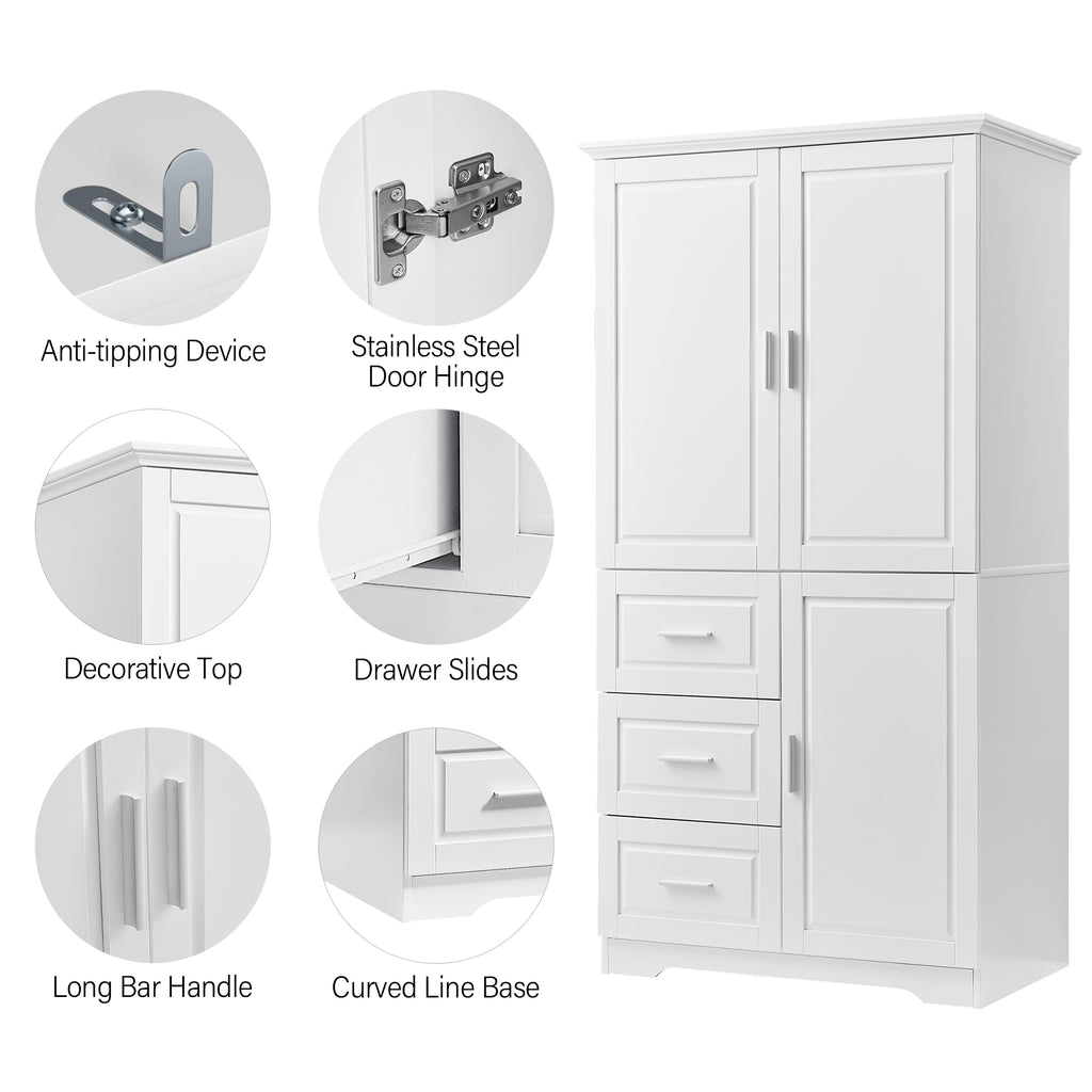 Tall and Wide Storage Cabinet with Doors