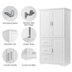 Tall and Wide Storage Cabinet with Doors