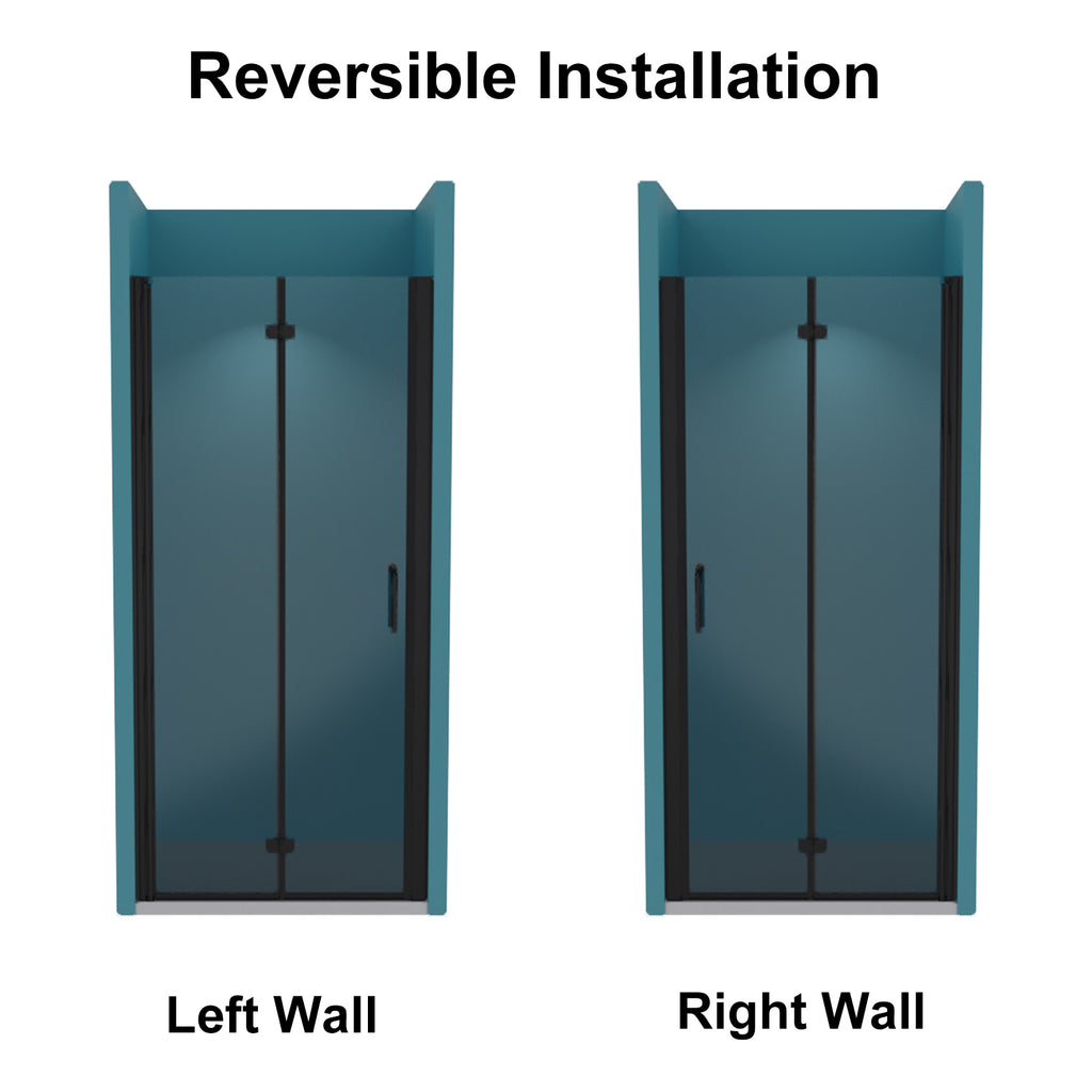 Bi-Fold Semi-Frameless Shower Doors