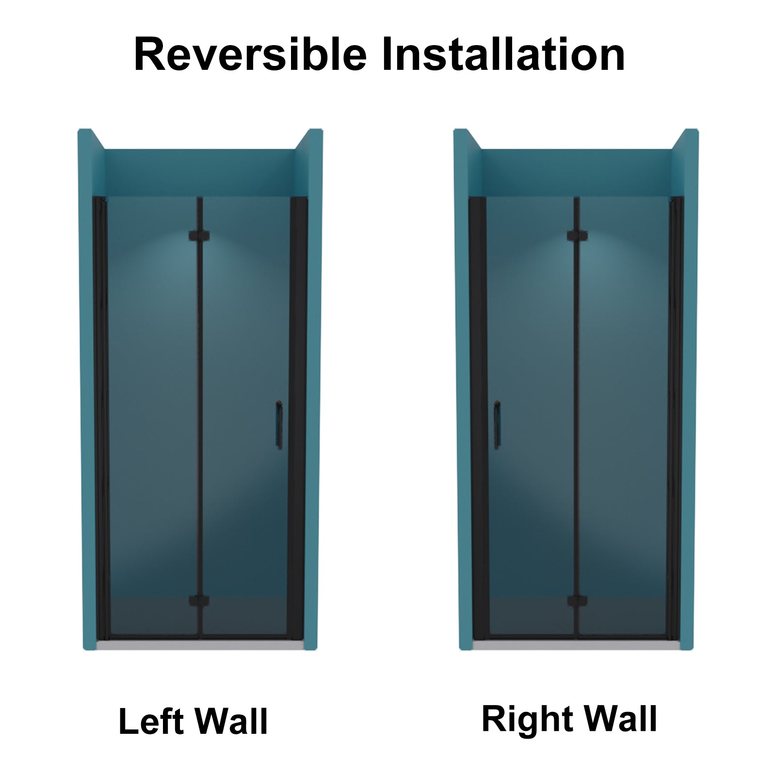 Bi-Fold Semi-Frameless Shower Doors