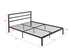 Queen Size Metal Bed Frame with Headboard