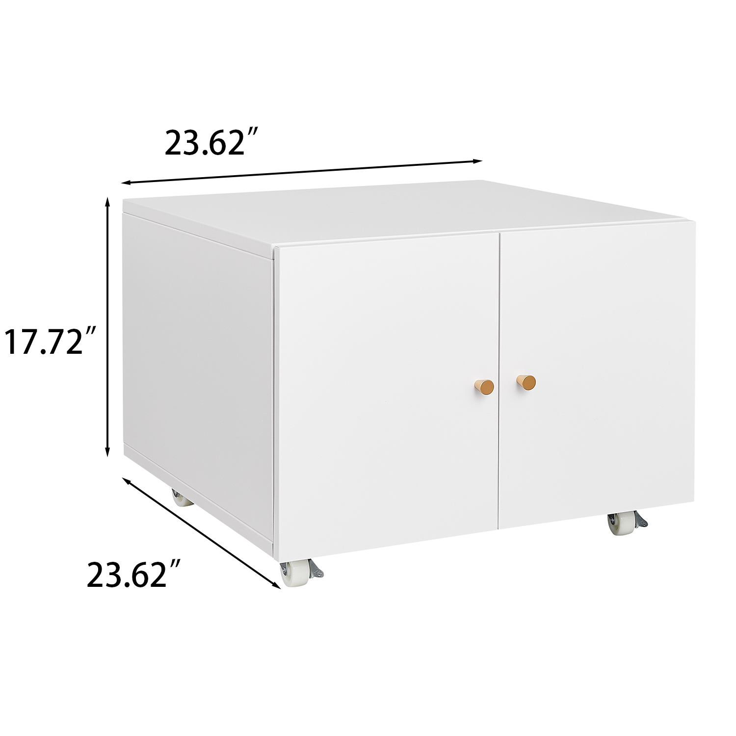 White Metal Printer Stand with Storage