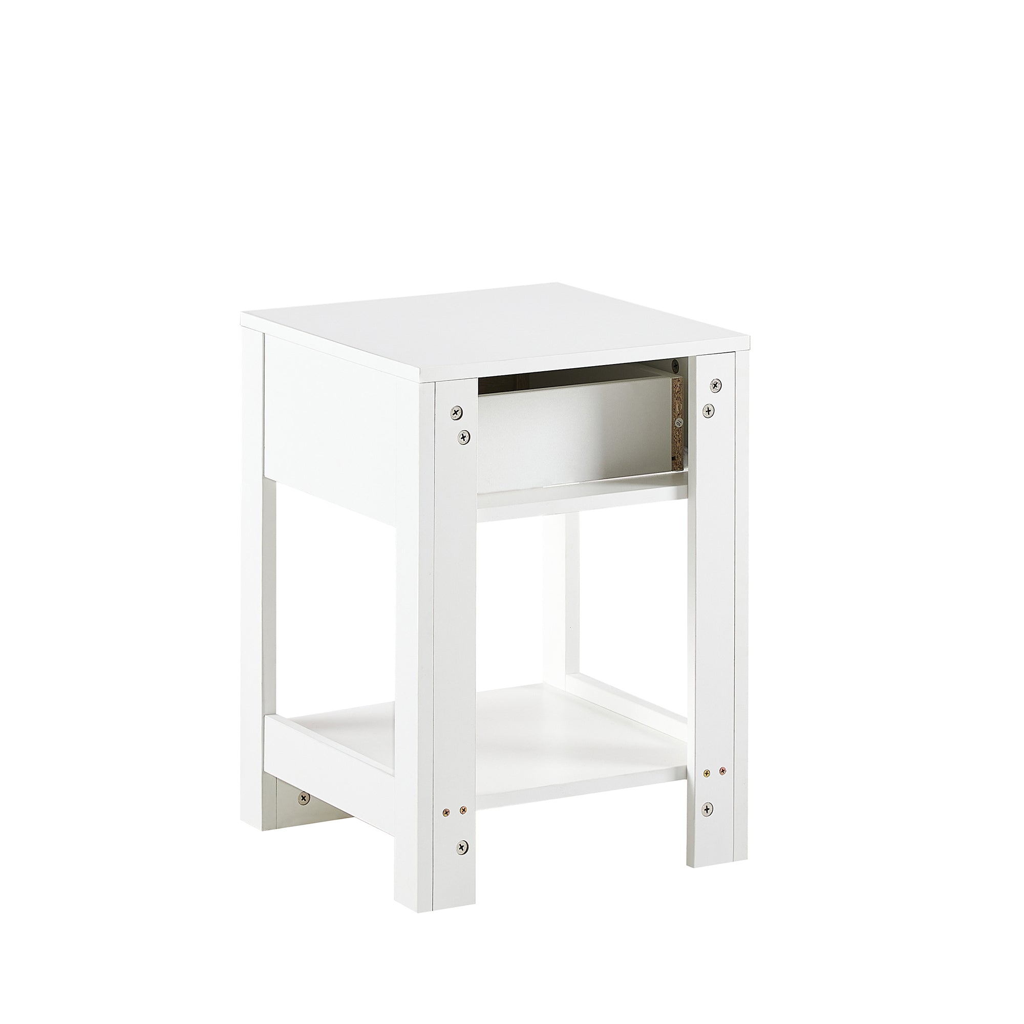 15.75" Rattan End Table with Drawer