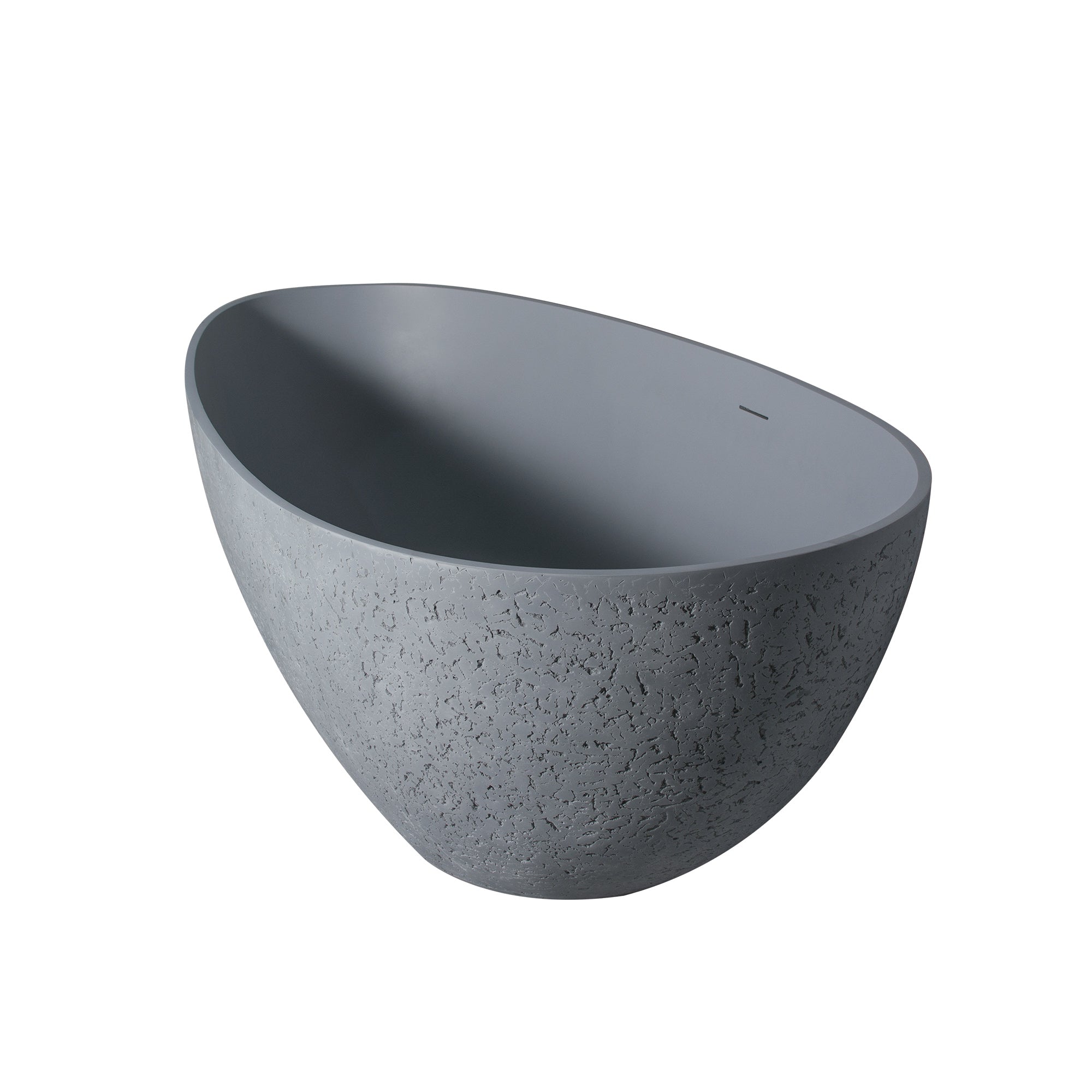 65 Inch Freestanding Solid Surface Soaking Bathtub