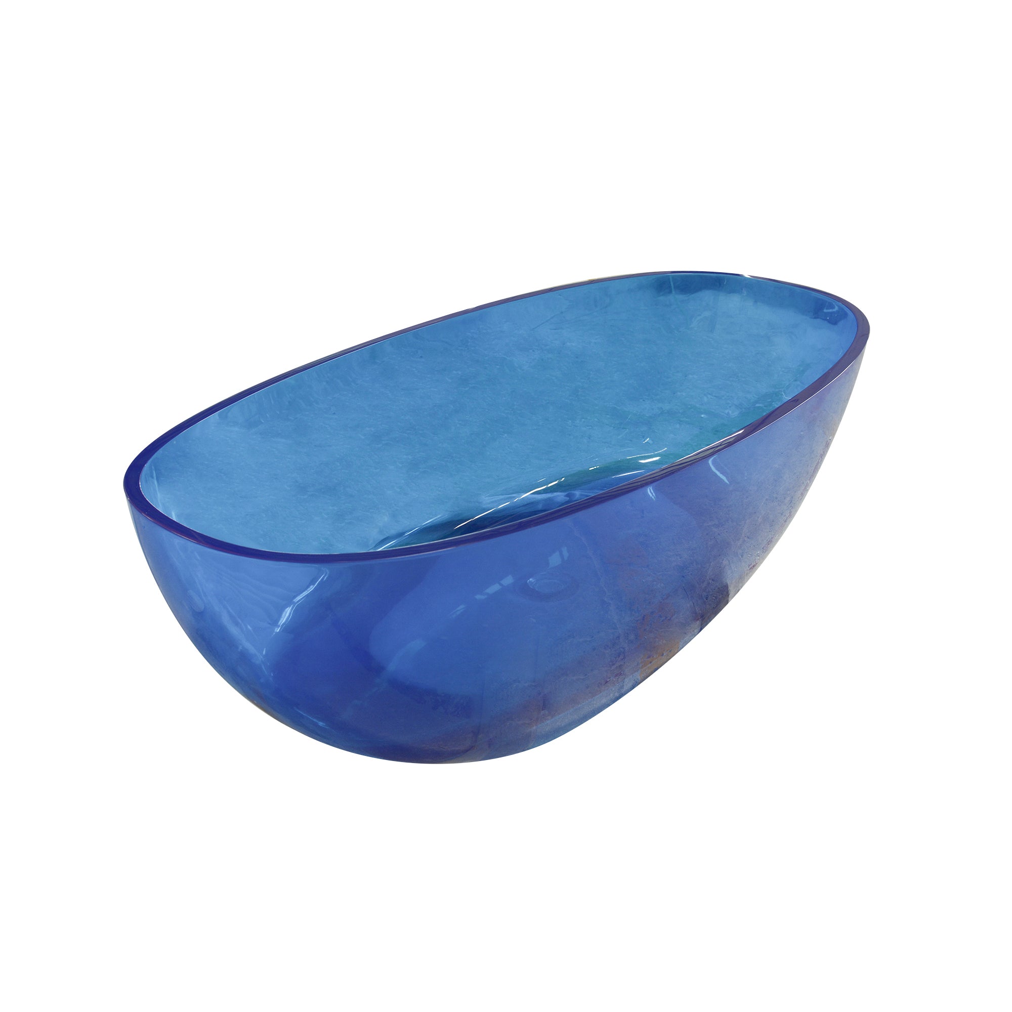64 Inch Transparent Freestanding Bathtub