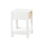 15.75" Rattan End Table with Drawer