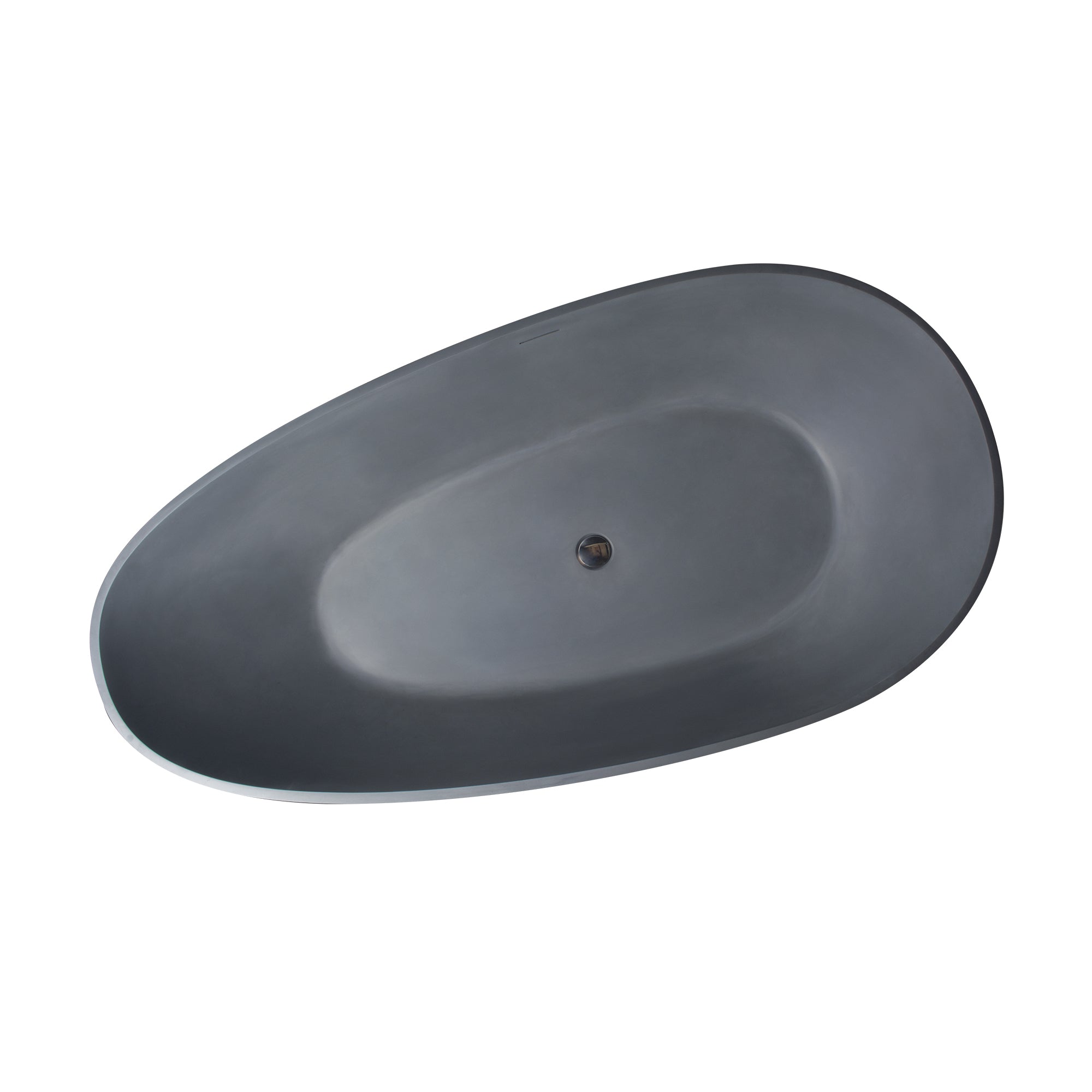 65 Inch Freestanding Solid Surface Soaking Bathtub
