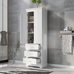 Tall Storage Cabinet With Three Drawers
