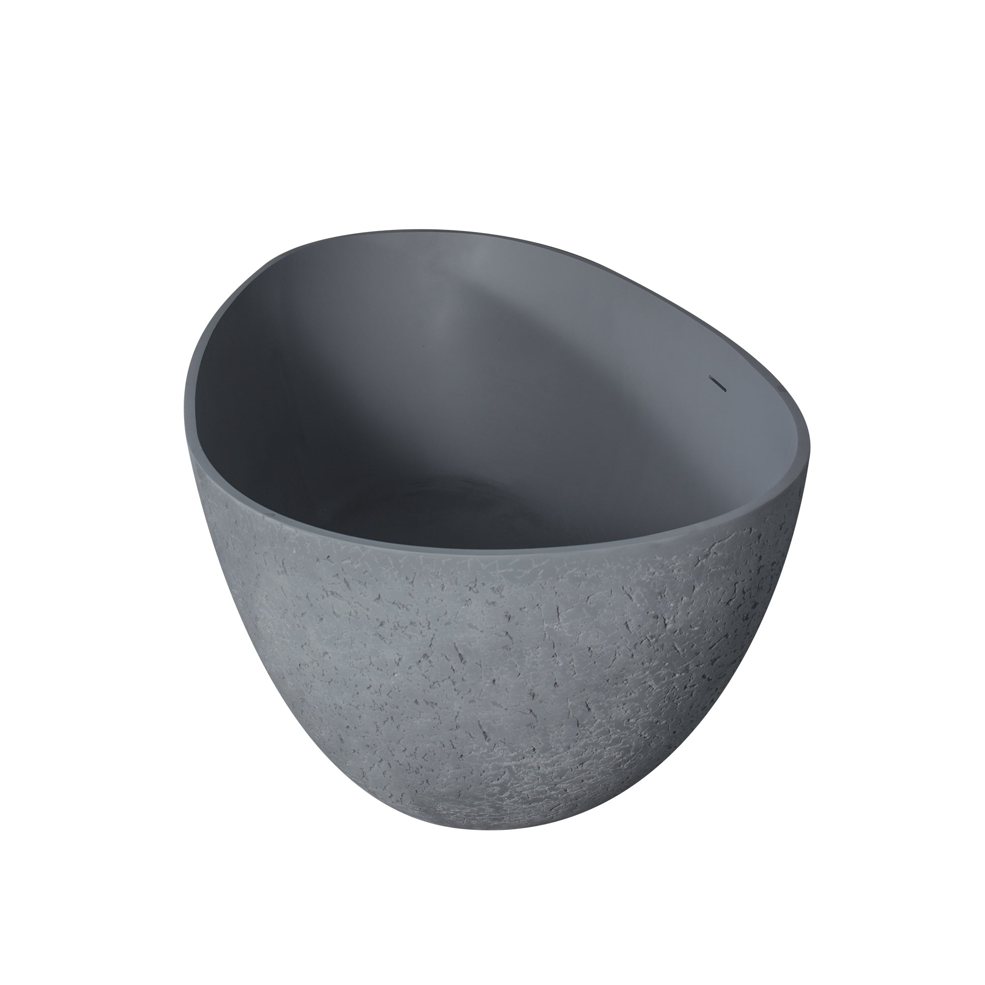 65 Inch Freestanding Solid Surface Soaking Bathtub
