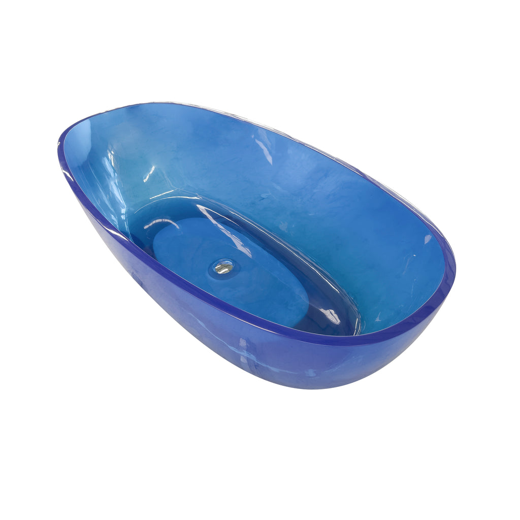 64 Inch Transparent Freestanding Bathtub