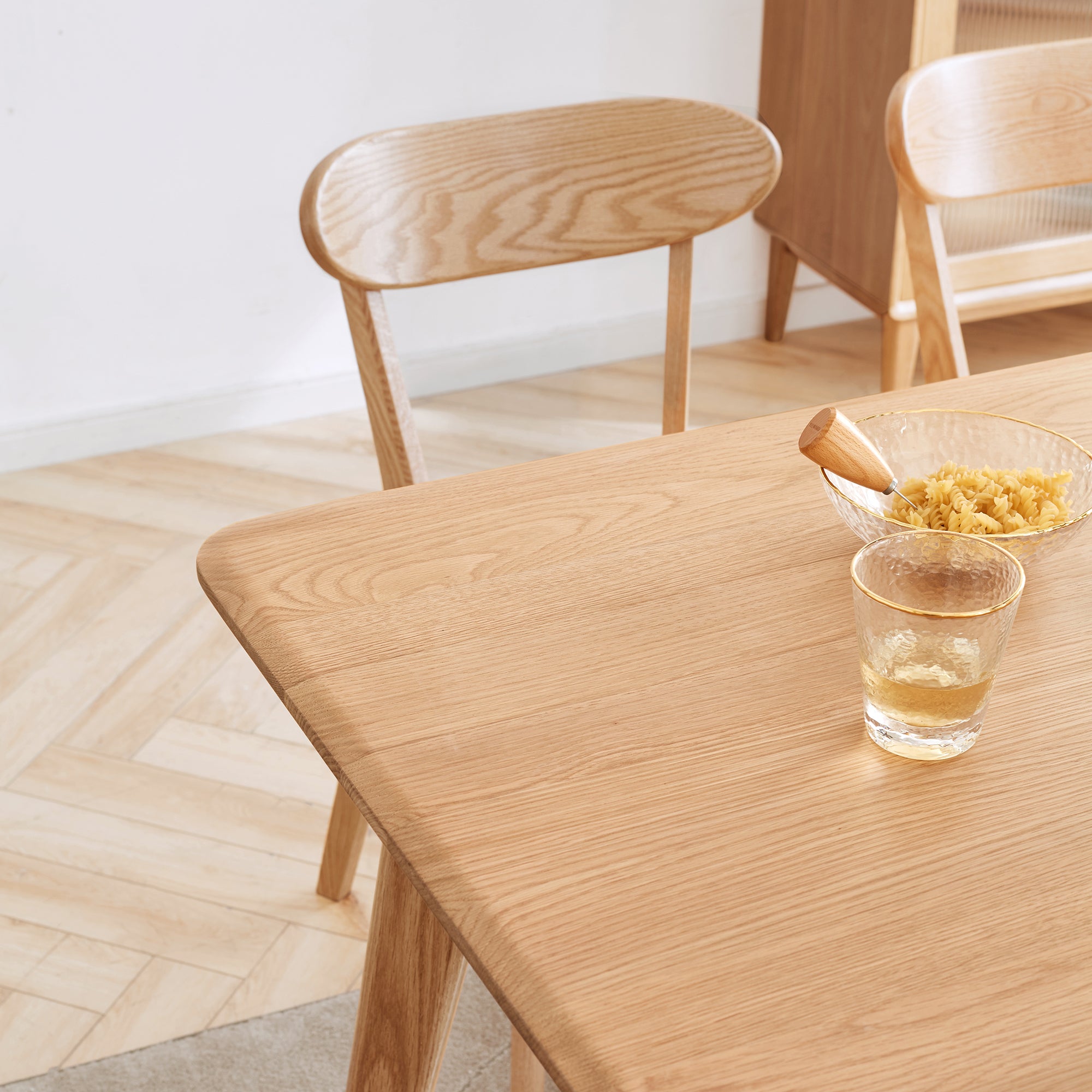 Set of 4 Premium Solid Oak Dining Chairs