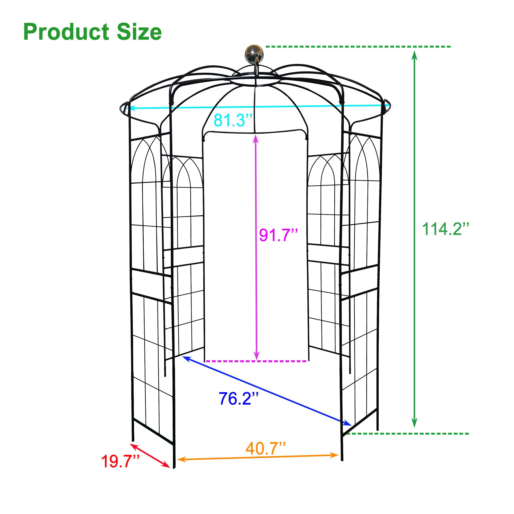Metal Garden Arch Iron Garden Arbors Gazebo