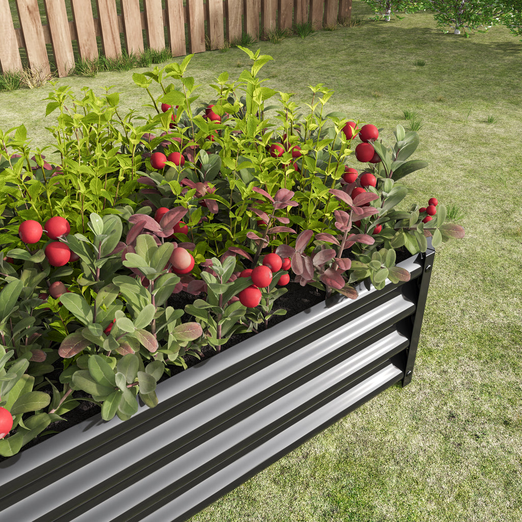 Metal Raised Garden Bed, Rectangle Raised Planter