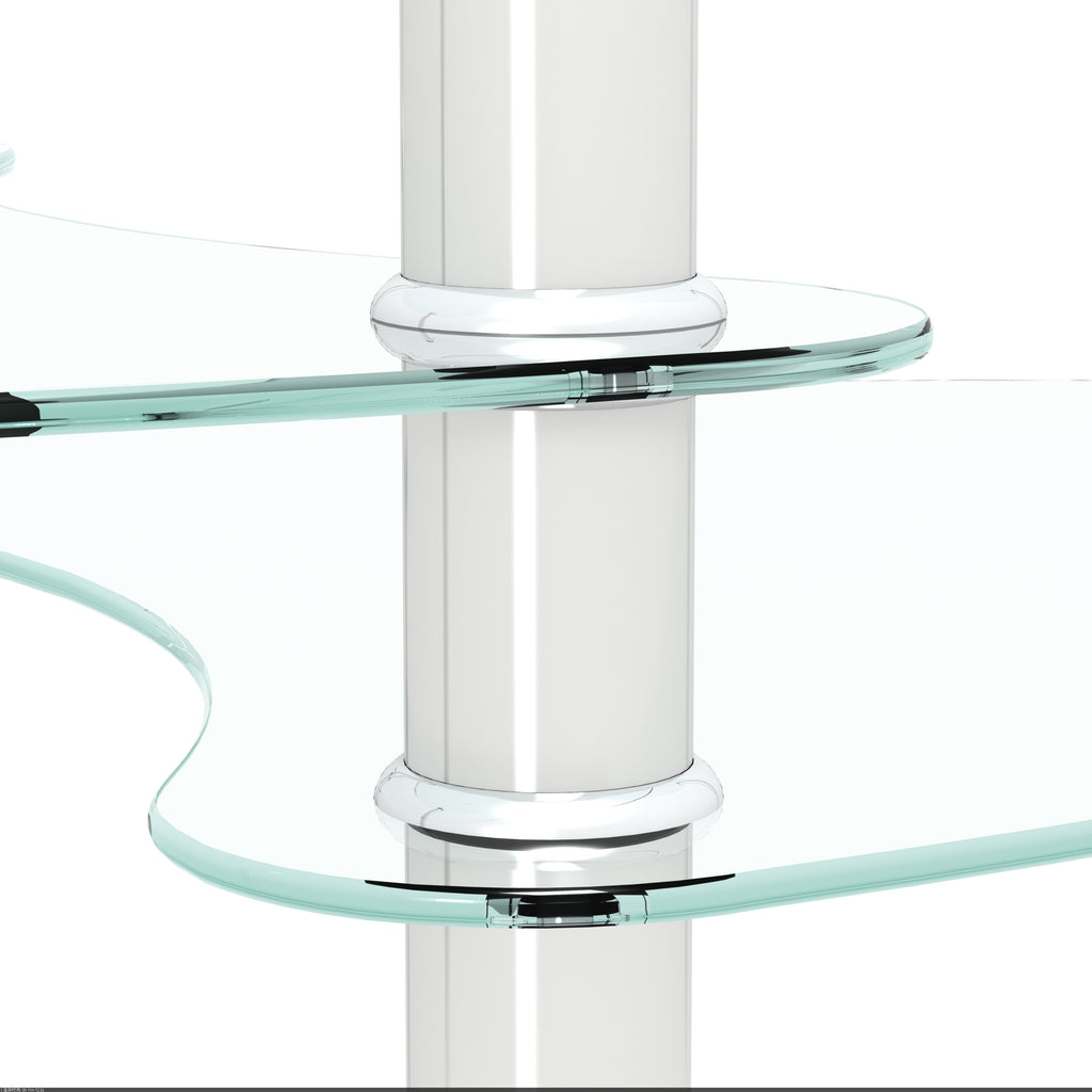 Transparent Oval Glass Coffee Table