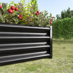 Black Metal Raised Garden Bed - 4x2x1ft