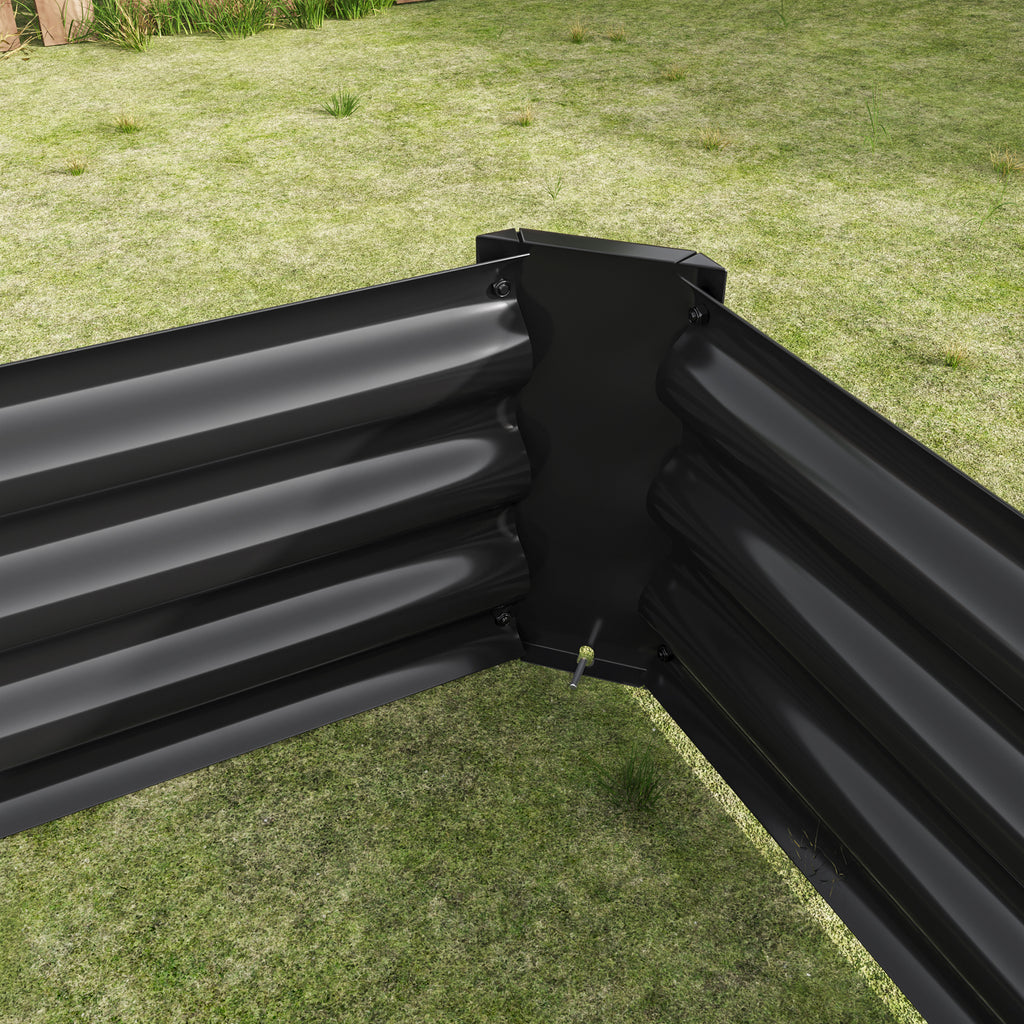 Raised Garden Bed Outdoor - 6×3×1ft Metal Planter