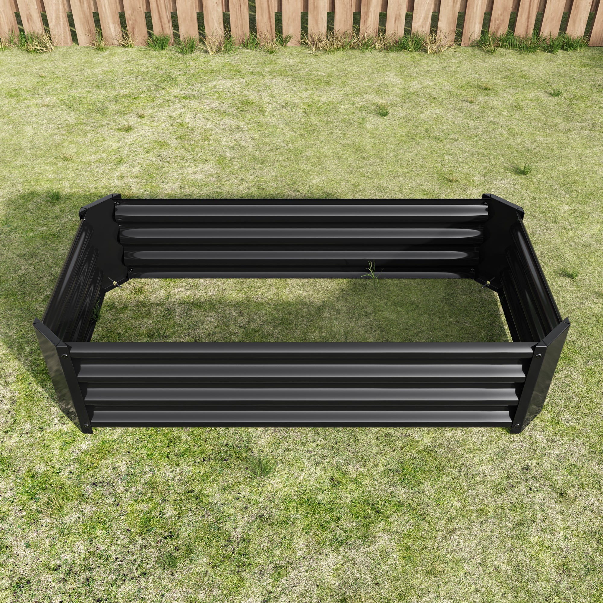 Metal Raised Garden Bed, Rectangle Raised Planter