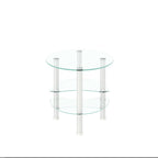 Transparent Oval Glass Coffee Table
