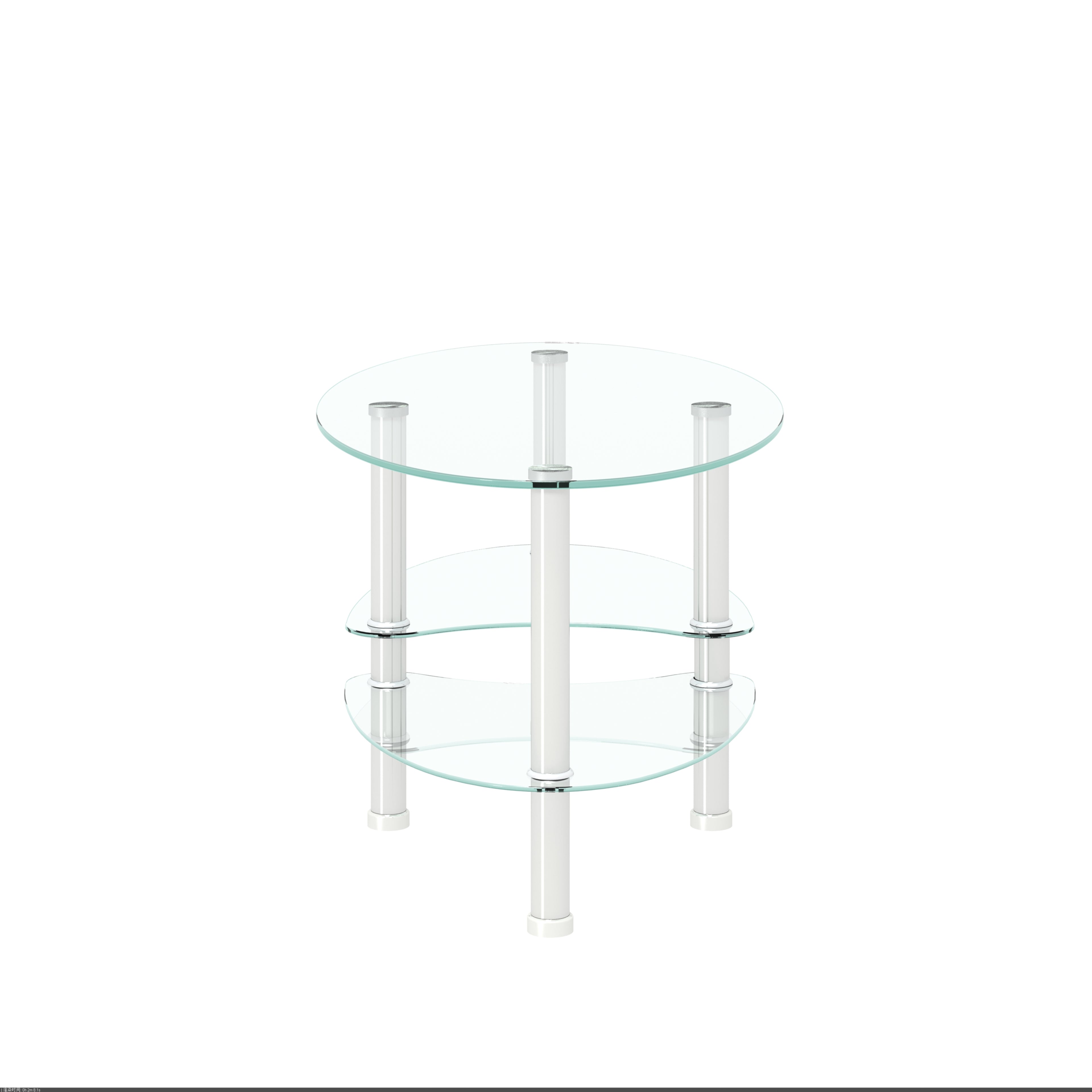 Transparent Oval Glass Coffee Table