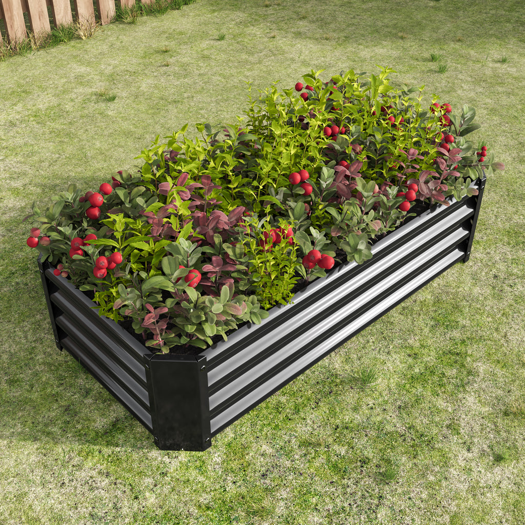 Metal Raised Garden Bed, Rectangle Raised Planter