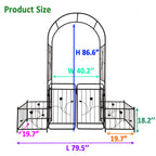 Metal Garden Arch with Gate