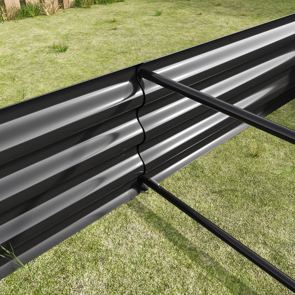Raised Garden Bed Outdoor - 6×3×1ft Metal Planter