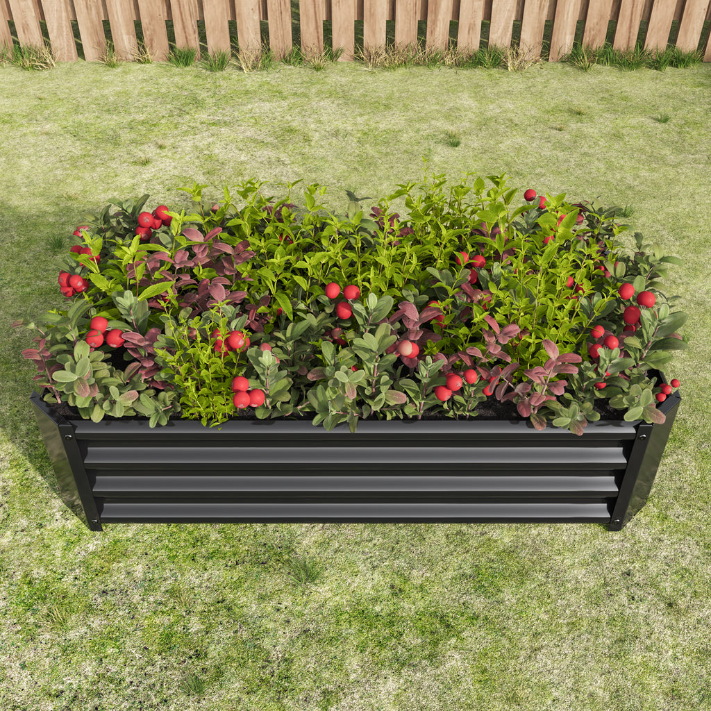 Metal Raised Garden Bed, Rectangle Raised Planter