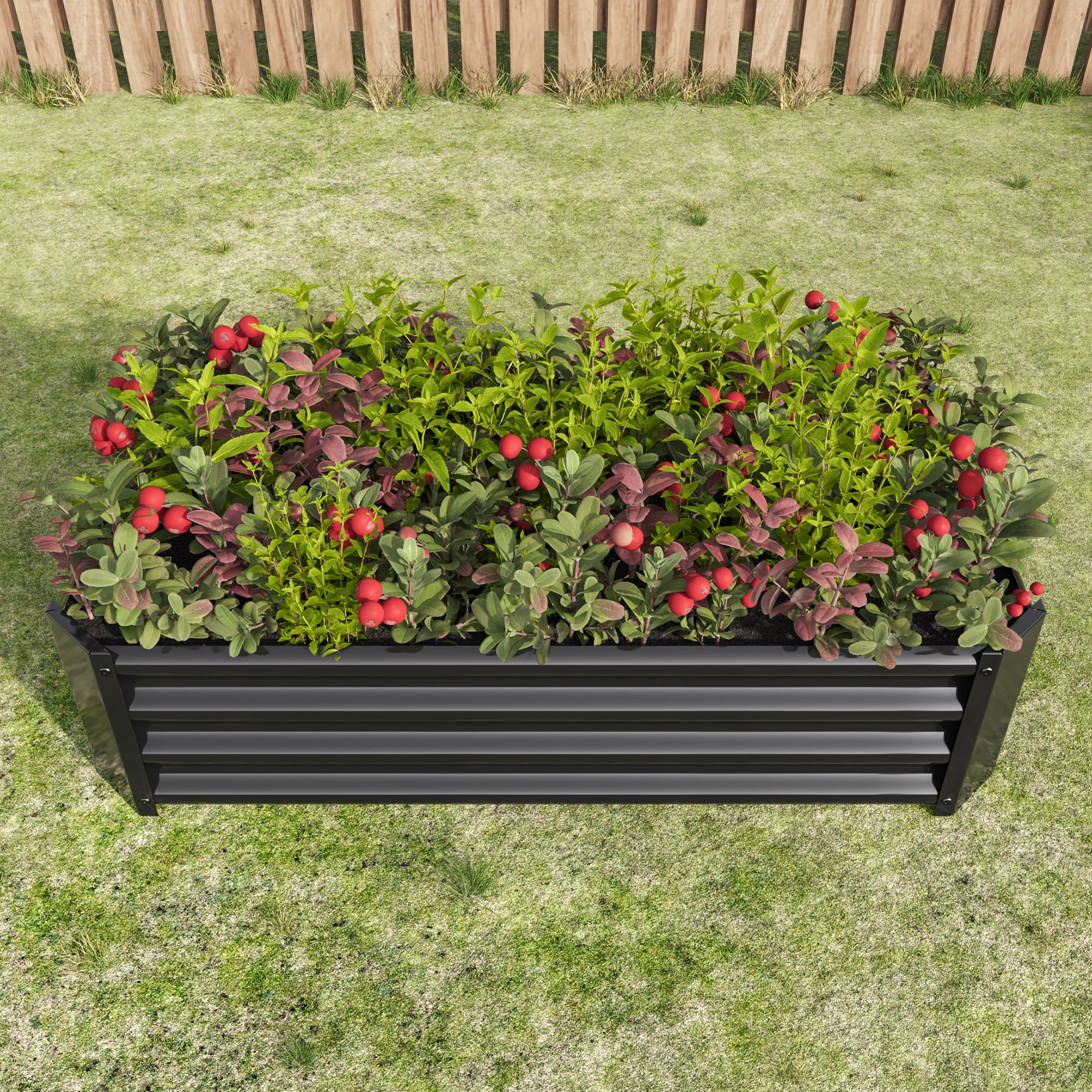 Metal Raised Garden Bed, Rectangle Raised Planter