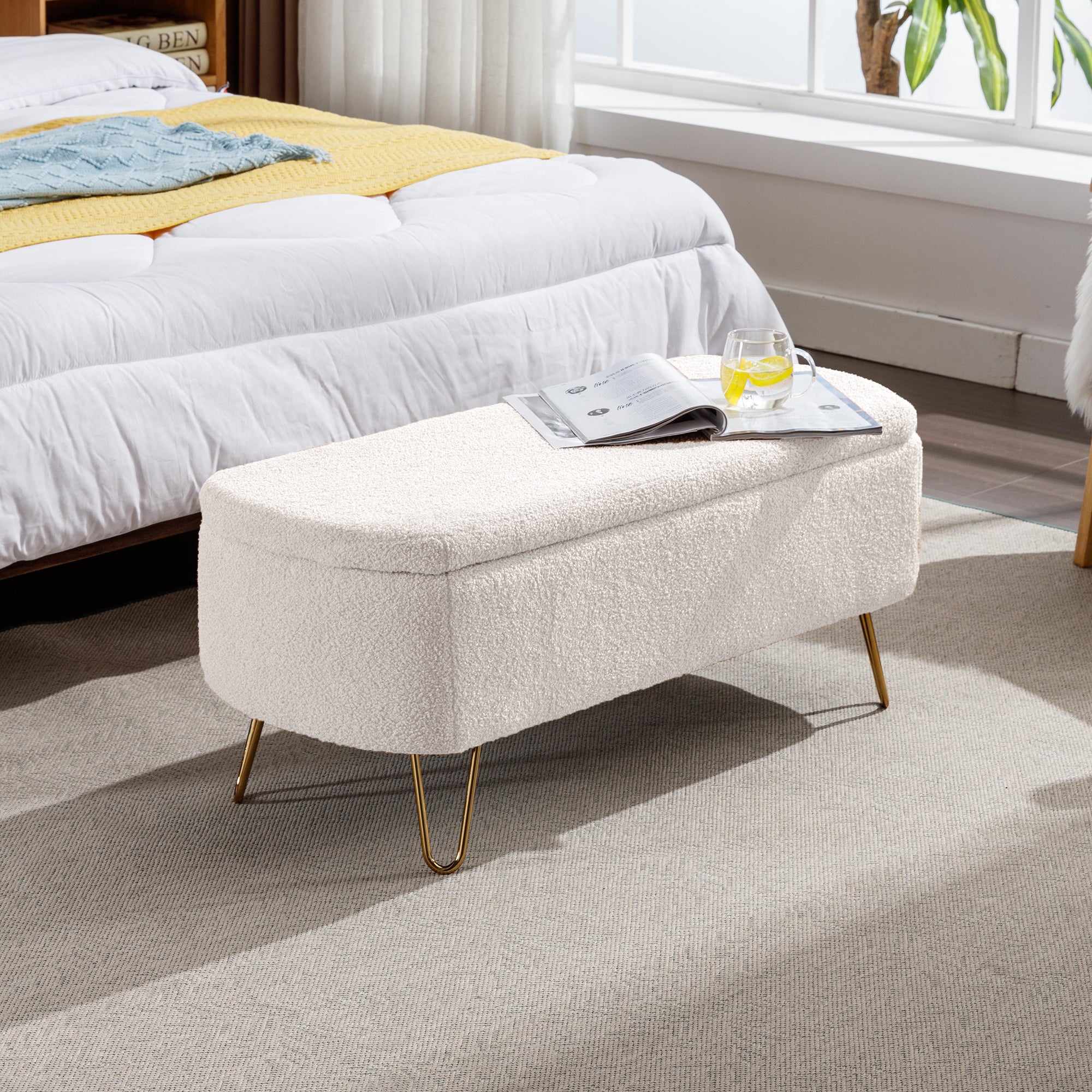 Ivory Storage Bench