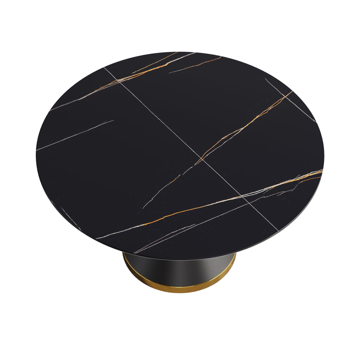 53.15" Modern Artificial Stone Round Dining Table