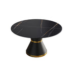 53.15" Modern Artificial Stone Round Dining Table