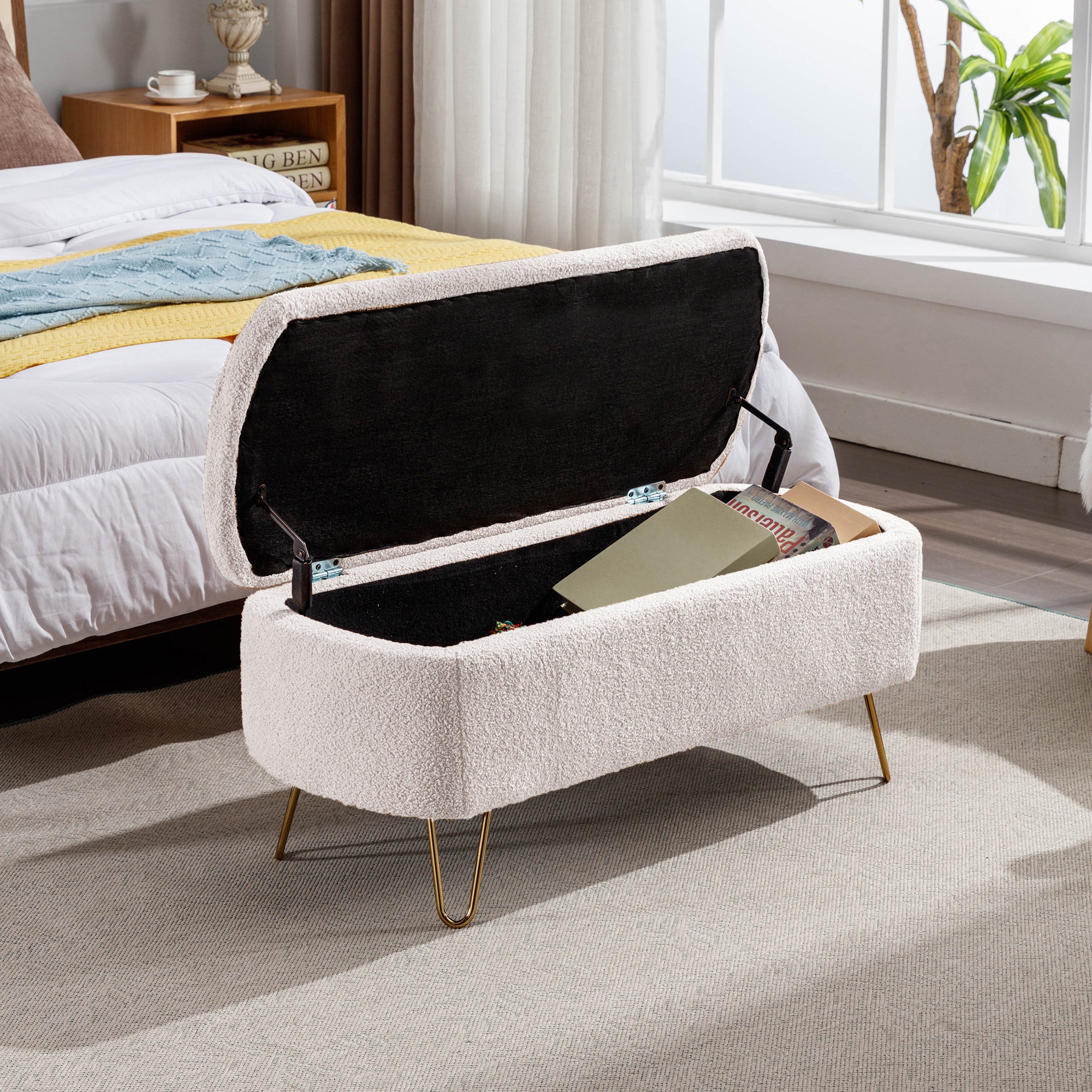 Ivory Storage Bench