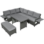 TOMAX 5-Piece Outdoor Patio Rattan Sofa Set