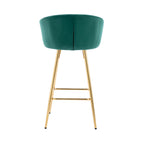 26 Inch Set of 2 Green Bar Stools