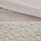Embroidered 8 Piece Comforter Set Neutral King