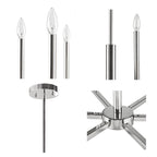 6-Light Contemporary Candelabra Styled Chandelier