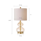 Curved Glass Table Lamp, Set of 2