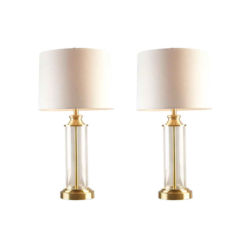 Glass Cylinder Table Lamp Set of 2
