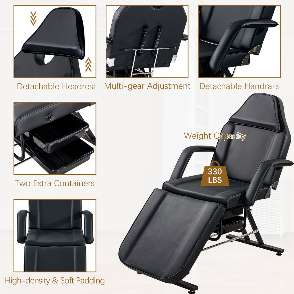 Massage Salon Tattoo Chair with Hydraulic Stool