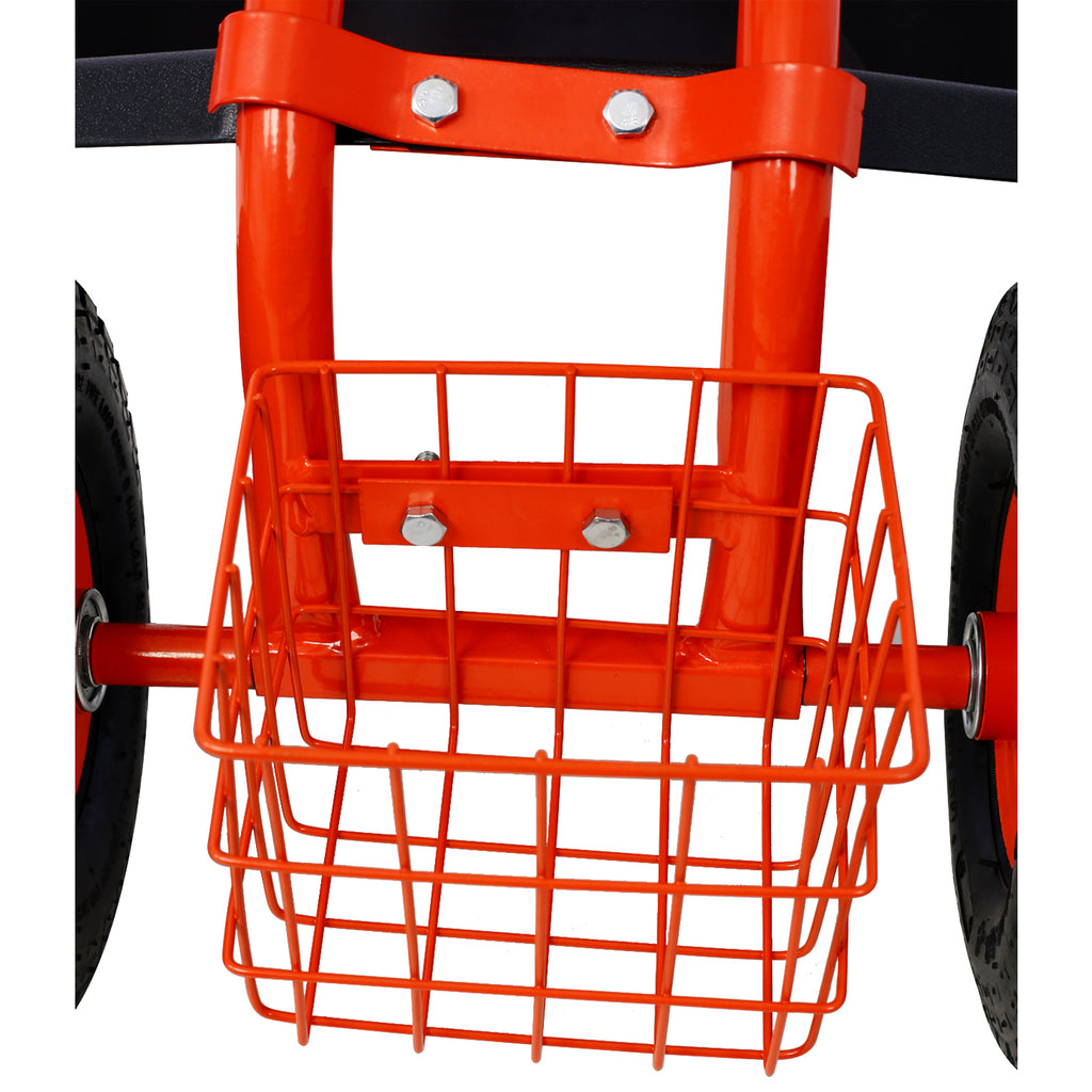 Rolling Garden Scooter Garden Cart Seat with Wheels and Tool Tray